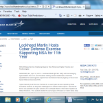 2013-04-15 Lockheed Martin, leading provider of cyber security technology and services to NSA